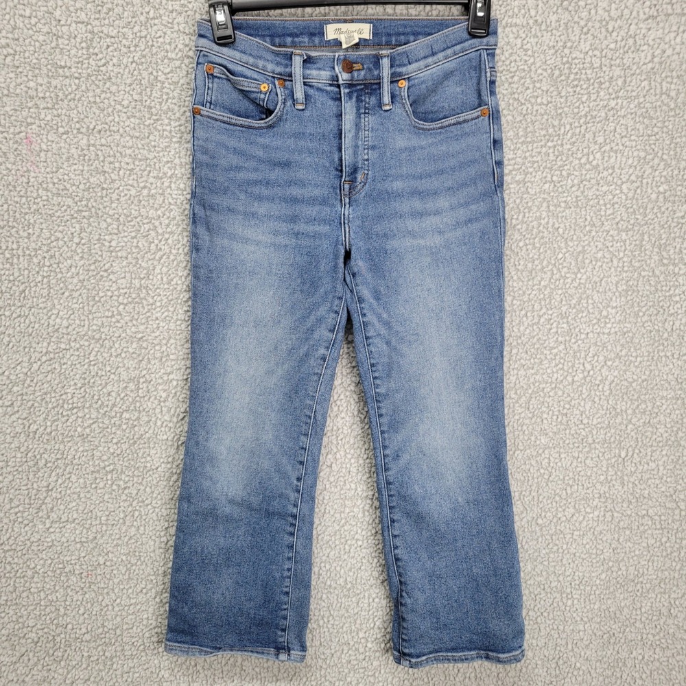 Madwell Cali Demi-Boot Jeans 28P Petite Medium Wash Stretch